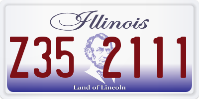 IL license plate Z352111