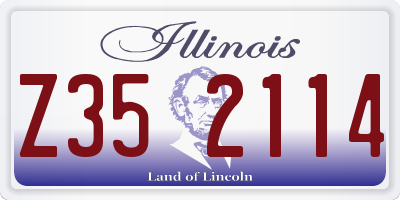 IL license plate Z352114