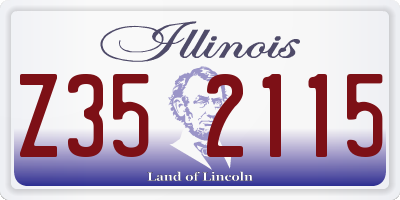 IL license plate Z352115