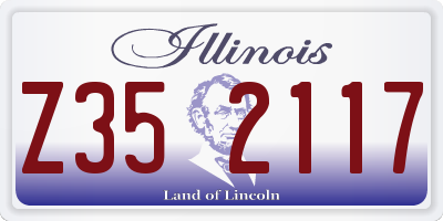 IL license plate Z352117