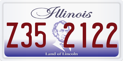 IL license plate Z352122