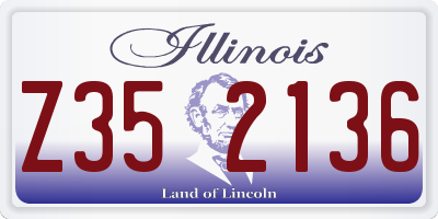 IL license plate Z352136