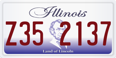 IL license plate Z352137