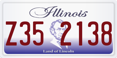 IL license plate Z352138