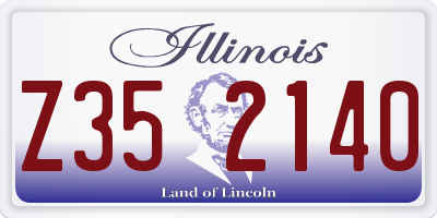 IL license plate Z352140