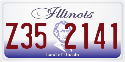 IL license plate Z352141