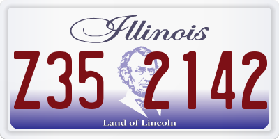 IL license plate Z352142