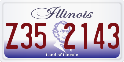 IL license plate Z352143
