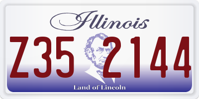 IL license plate Z352144