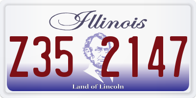 IL license plate Z352147