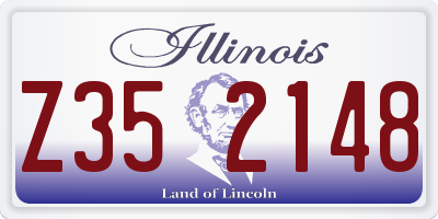 IL license plate Z352148