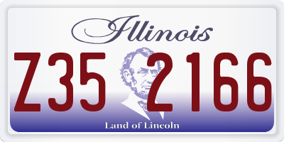 IL license plate Z352166