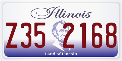 IL license plate Z352168