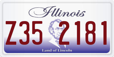 IL license plate Z352181