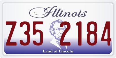 IL license plate Z352184