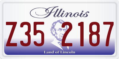 IL license plate Z352187