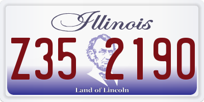 IL license plate Z352190