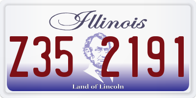 IL license plate Z352191