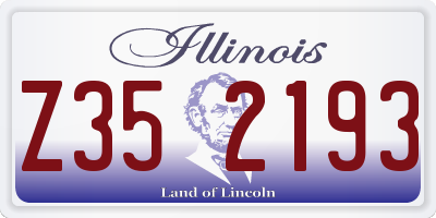 IL license plate Z352193