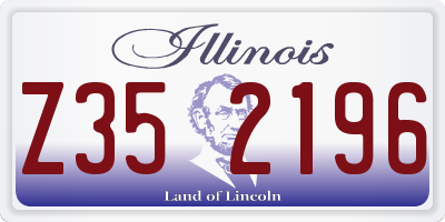 IL license plate Z352196