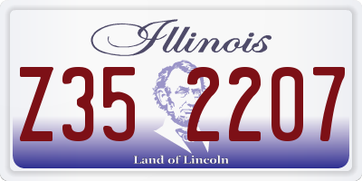 IL license plate Z352207
