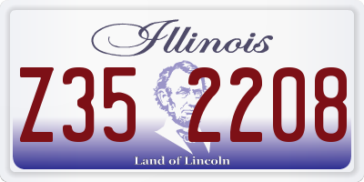 IL license plate Z352208