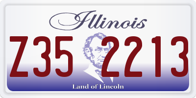 IL license plate Z352213