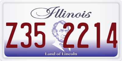 IL license plate Z352214