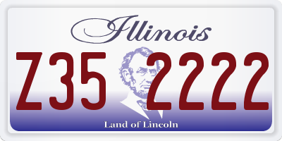 IL license plate Z352222