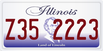IL license plate Z352223