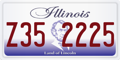 IL license plate Z352225