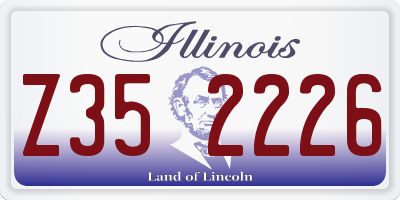 IL license plate Z352226