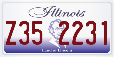 IL license plate Z352231