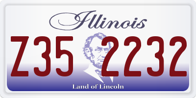 IL license plate Z352232