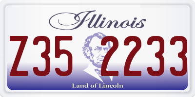 IL license plate Z352233