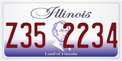 IL license plate Z352234