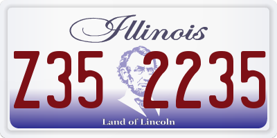 IL license plate Z352235