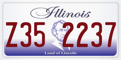 IL license plate Z352237