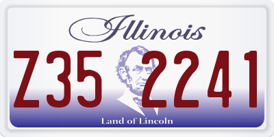 IL license plate Z352241
