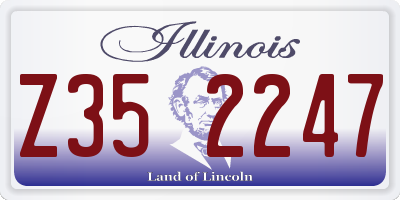 IL license plate Z352247