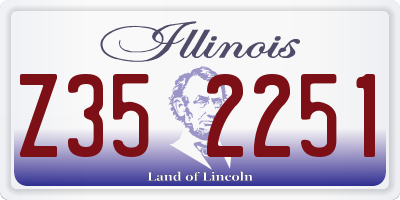 IL license plate Z352251