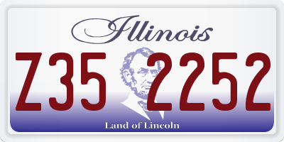IL license plate Z352252