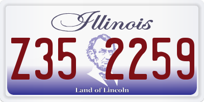 IL license plate Z352259