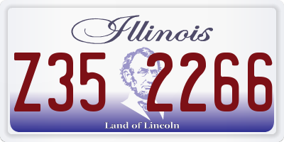 IL license plate Z352266