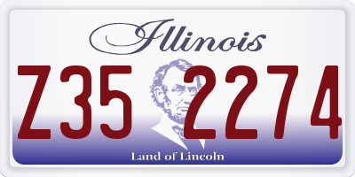IL license plate Z352274