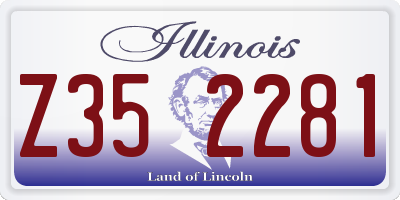 IL license plate Z352281