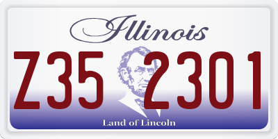 IL license plate Z352301