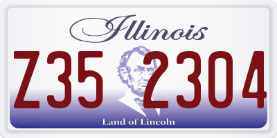 IL license plate Z352304