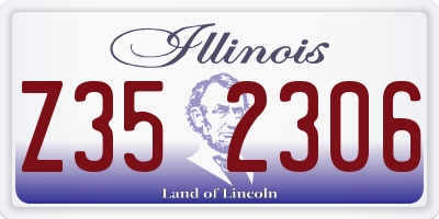 IL license plate Z352306