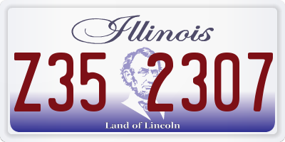 IL license plate Z352307